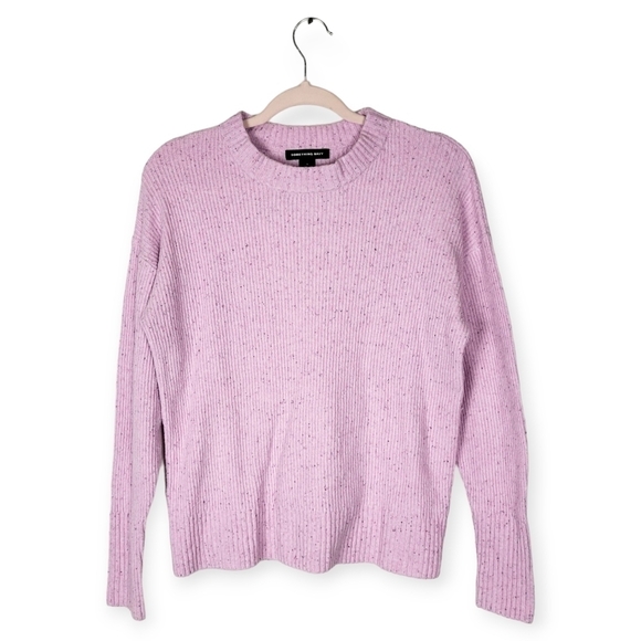 Something Navy Lavendar Speckled Crewneck Sweater - Picture 1 of 5